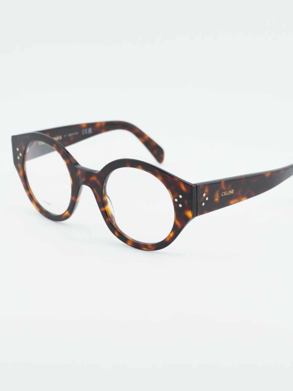 Celine CL50123I 052 Round Eyeglasses 48mm – Havana